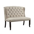 Bowery Hill Fabric Settee in Beige