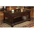 Bowery Hill Poplar Wood Cherry Coffee Table Rectangular 20