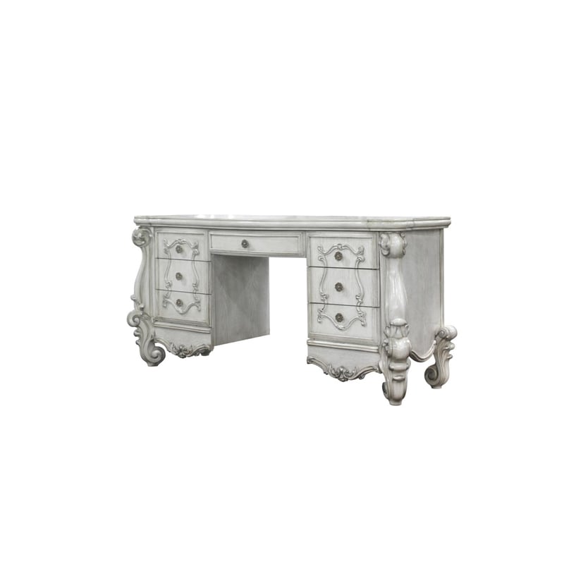 Bowery Hill Vanity Desk in Bone and White