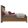 Bowery Hill Wood Oak Queen Storage Bed Rectangular 85
