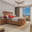 Bowery Hill Wood Oak Queen Storage Bed Rectangular 85