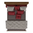 Bowery Hill Wood Oak Queen Storage Bed Rectangular 85