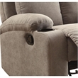 Bowery Hill Contemporary Fabric Pillow Top Armrest Motion Recliner in Gray