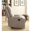 Bowery Hill Contemporary Fabric Pillow Top Armrest Motion Recliner in Gray
