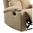 Bowery Hill Contemporary Fabric Recliner in Light Beige
