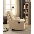 Bowery Hill Contemporary Fabric Recliner in Light Beige