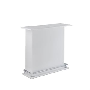 Bowery Hill Wooden White Bar Table Rectangular 41&quot x 47&quot x 16&quot Unassembled