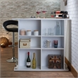 Bowery Hill Wooden White Bar Table Rectangular 41