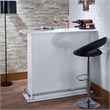 Bowery Hill Wooden White Bar Table Rectangular 41
