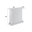 Bowery Hill Wooden White Bar Table Rectangular 41