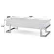 Bowery Hill Lift Top Coffee Table in White and Chrome
