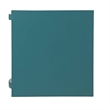 Bowery Hill 2 Shelves Square Wood End Table with Cabriole Legs in Teal Green