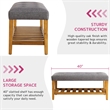 Bowery Hill Bench in Gray and Oak