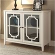 Bowery Hill Contemporary 2-Door Wood/Glass Accent Chest in White