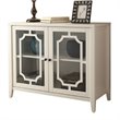 Bowery Hill Contemporary 2-Door Wood/Glass Accent Chest in White