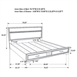Bowery Hill Asian Hardwood White Storage Panel Bed Rectangular Solid 83.75