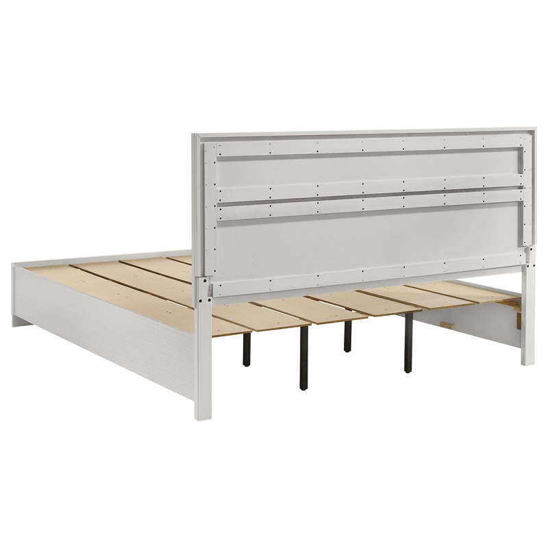 Bowery Hill California King Storage Panel Bed in White