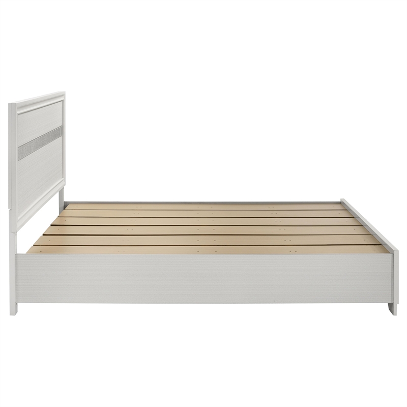 Bowery Hill California King Storage Panel Bed in White