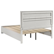 Bowery Hill Wood White Queen Storage Panel Bed Rectangular Rhinestone