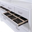 Bowery Hill 7 Drawer Dresser in White and Rhinestone