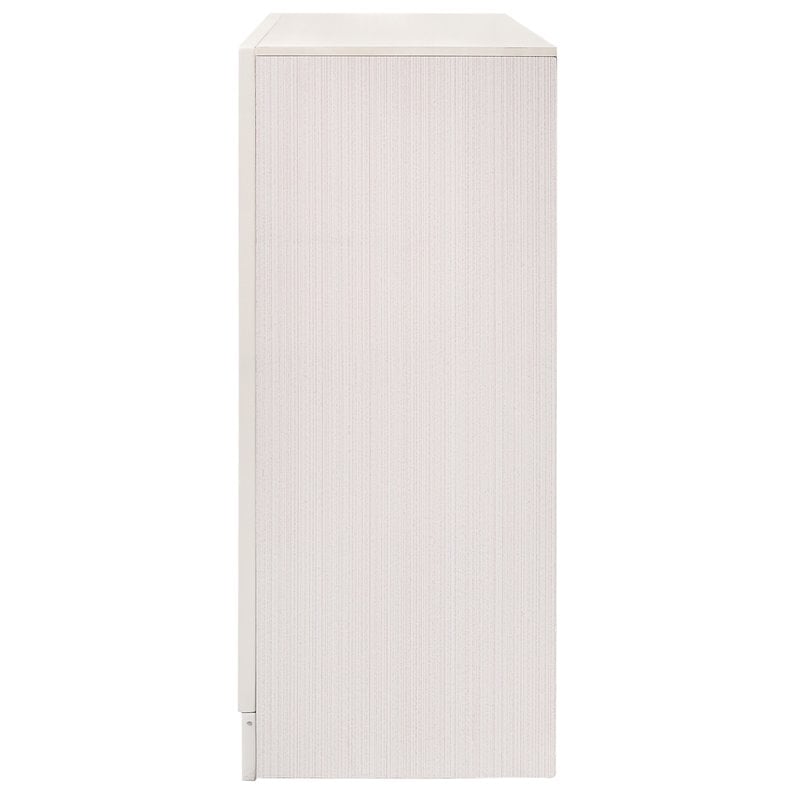Bowery Hill 7 Drawer Dresser in White and Rhinestone