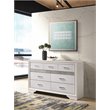 Bowery Hill 7 Drawer Dresser in White and Rhinestone