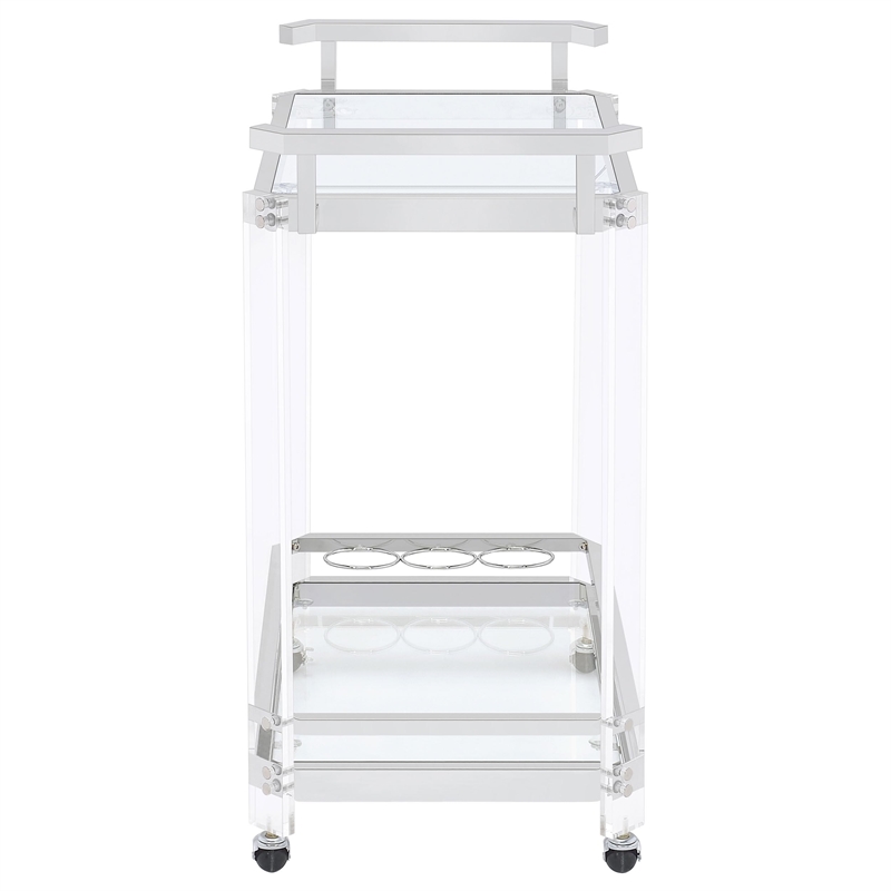Bowery Hill Bar Cart in Chrome