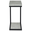 Bowery Hill Engineered Wood Cement Gray/Black End Table Rectangular 25.5