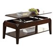 Bowery Hill Rectangular Wooden Coffee Table with Lift Top in Walnut
