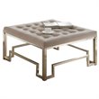 Bowery Hill Fabric Champagne Ottoman Square Contemporary 36