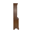 Bowery Hill Hardwood Rustic Oak China Cabinet Rectangular Lighted Hutch 85