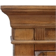 Bowery Hill Hardwood Rustic Oak China Cabinet Rectangular Lighted Hutch 85