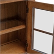 Bowery Hill Hardwood Rustic Oak China Cabinet Rectangular Lighted Hutch 85