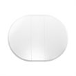 Bowery Hill Wood Round Pedestal Dining Table in White