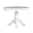 Bowery Hill Wood Round Pedestal Dining Table in White
