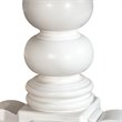 Bowery Hill Wood Round Pedestal Dining Table in White