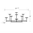 Bowery Hill 9 Candle Candelabra in Matte Black