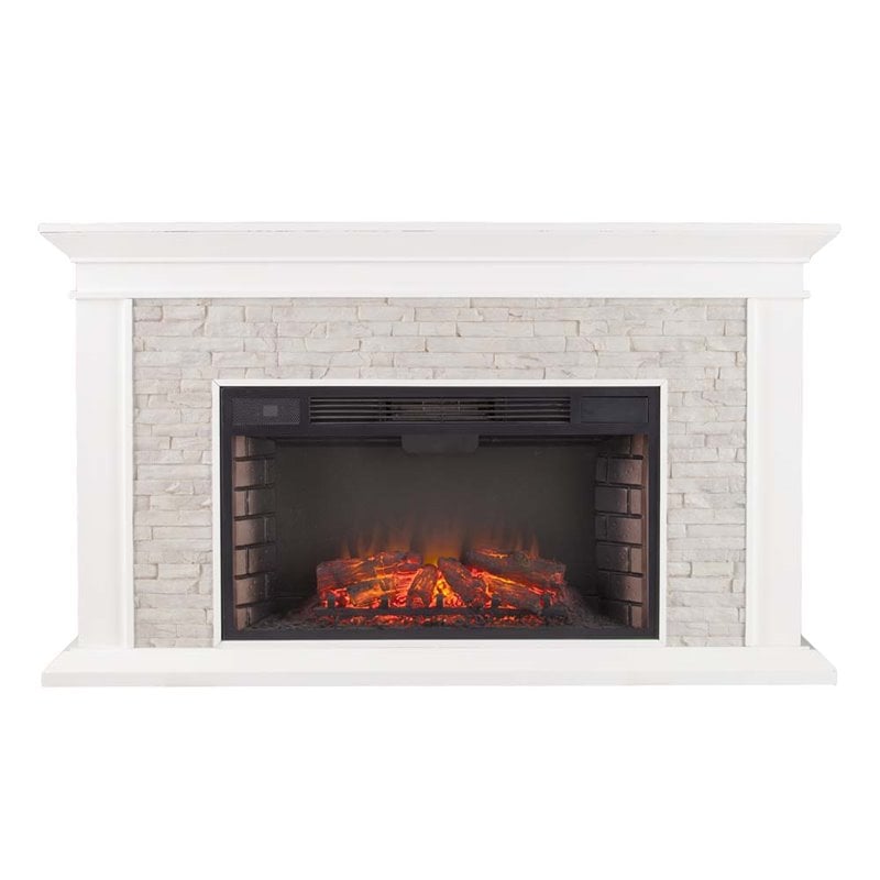 Bowery Hill Faux Stone Electric Fireplace