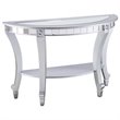 Bowery Hill Glam Demilune Mirrored Console Table