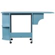 Bowery Hill Mobile Sewing and Craft Table in Turquoise