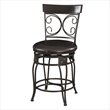 Bowery Hill Metal Bronze Chair Round Rotating Seat Footrest 41.75