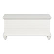 Bowery Hill Rubberwood White Cedar Chest Rectangular Safety Hinge 40.5