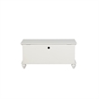 Bowery Hill Rubberwood White Cedar Chest Rectangular Safety Hinge 40.5