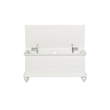 Bowery Hill Rubberwood White Cedar Chest Rectangular Safety Hinge 40.5