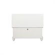 Bowery Hill Rubberwood White Cedar Chest Rectangular Safety Hinge 40.5