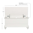 Bowery Hill Rubberwood White Cedar Chest Rectangular Safety Hinge 40.5