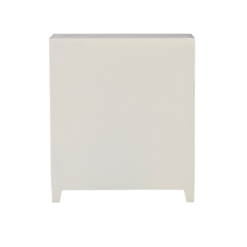 Bowery Hill 1-Door Transitional Wood Storage Accent Cabinet in Smokey Off White