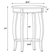 Bowery Hill Wood Brown End Table Round 24