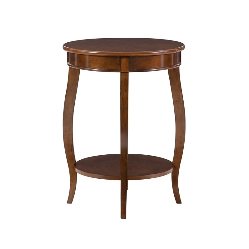 Bowery Hill Wood Brown End Table Round 24