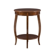 Bowery Hill Wood Brown End Table Round 24